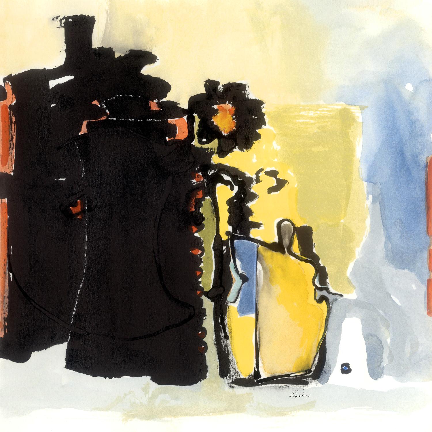 Vases Collage par Diane Lambin sur GIANT ART - abstrait jaune