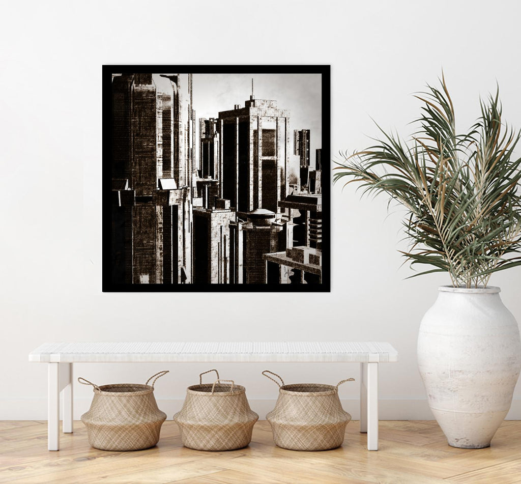 Megapolis 3 by Jefd on GIANT ART - black digital buildings