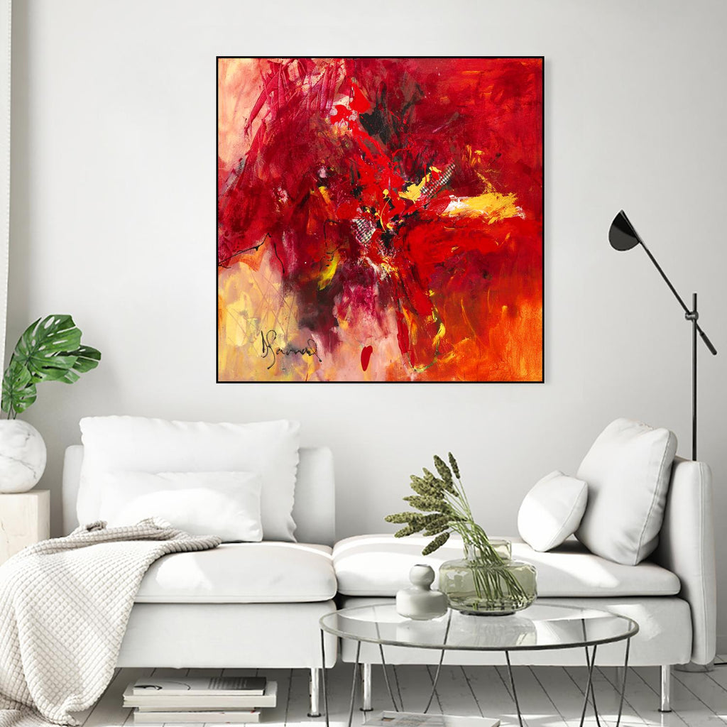 Lovely by Doris Savard on GIANT ART - red abstract
