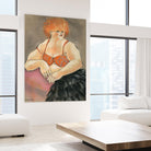 Hommage a la Goulue 2 by Bram Rubinger on GIANT ART - orange figurative drawing