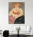 Hommage a la Goulue 2 by Bram Rubinger on GIANT ART - orange figurative drawing