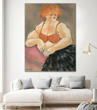 Hommage a la Goulue 2 by Bram Rubinger on GIANT ART - orange figurative drawing