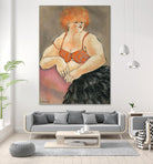 Hommage a la Goulue 2 by Bram Rubinger on GIANT ART - orange figurative drawing