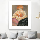 Hommage a la Goulue 2 by Bram Rubinger on GIANT ART - orange figurative drawing