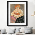 Hommage a la Goulue 2 by Bram Rubinger on GIANT ART - orange figurative drawing