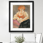 Hommage a la Goulue 2 by Bram Rubinger on GIANT ART - orange figurative drawing