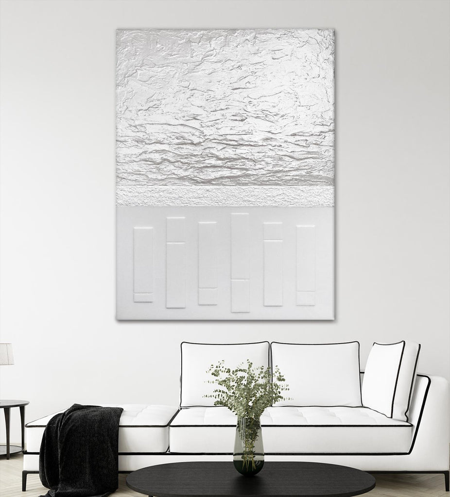 Black And White Storm by Alyson Mccrink on GIANT ART - white abstract ton sur ton