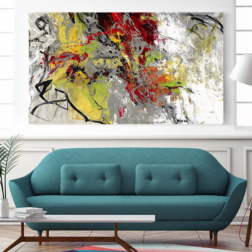 Peace on Earth by Doris Savard on GIANT ART - red abstract
