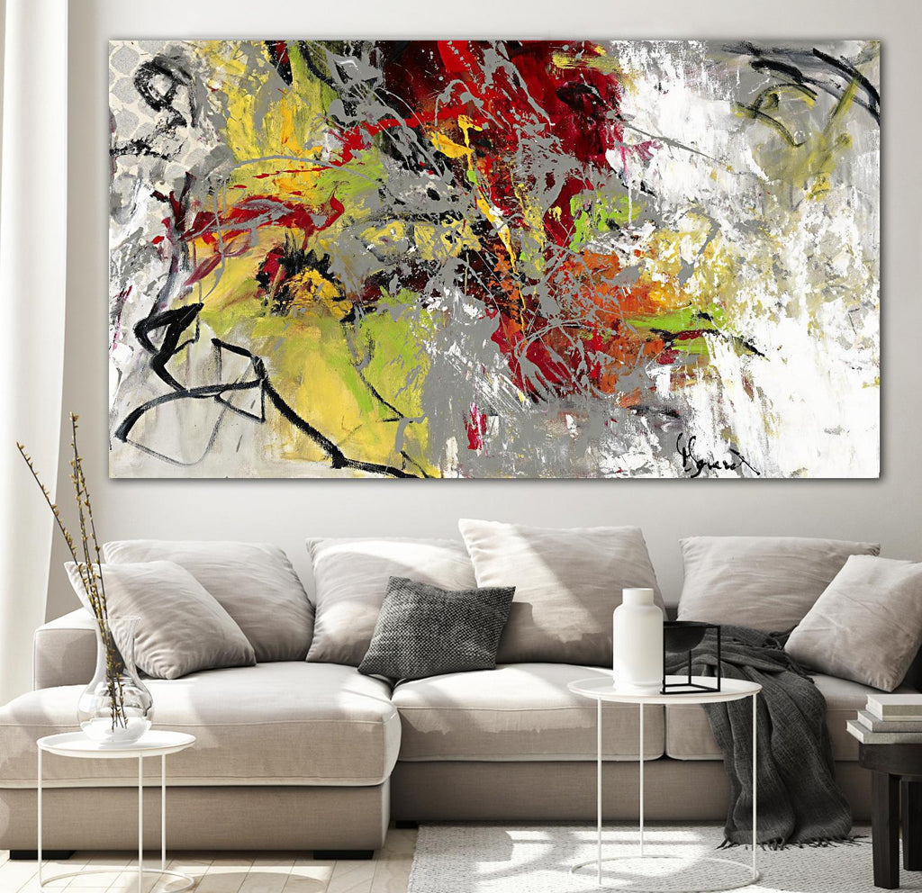 Peace on Earth by Doris Savard on GIANT ART - red abstract