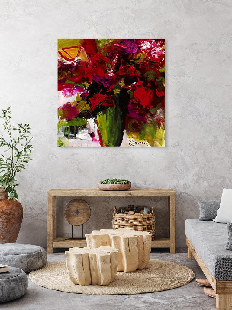Fleur du Paradis by Doris Savard on GIANT ART - red flowers canadian painters