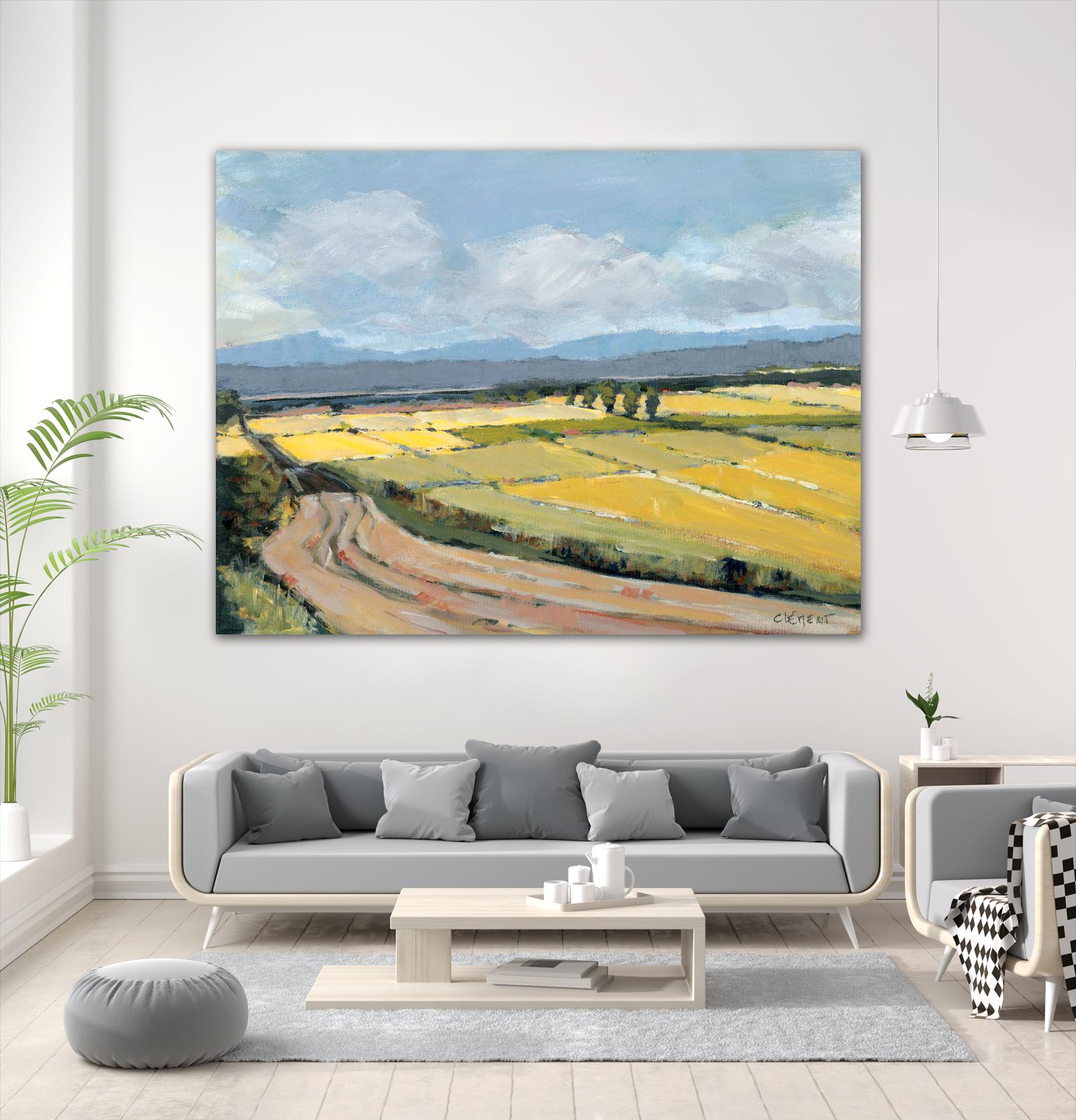 Summer Landscape by Jacques Clement on GIANT ART - blue landscape
