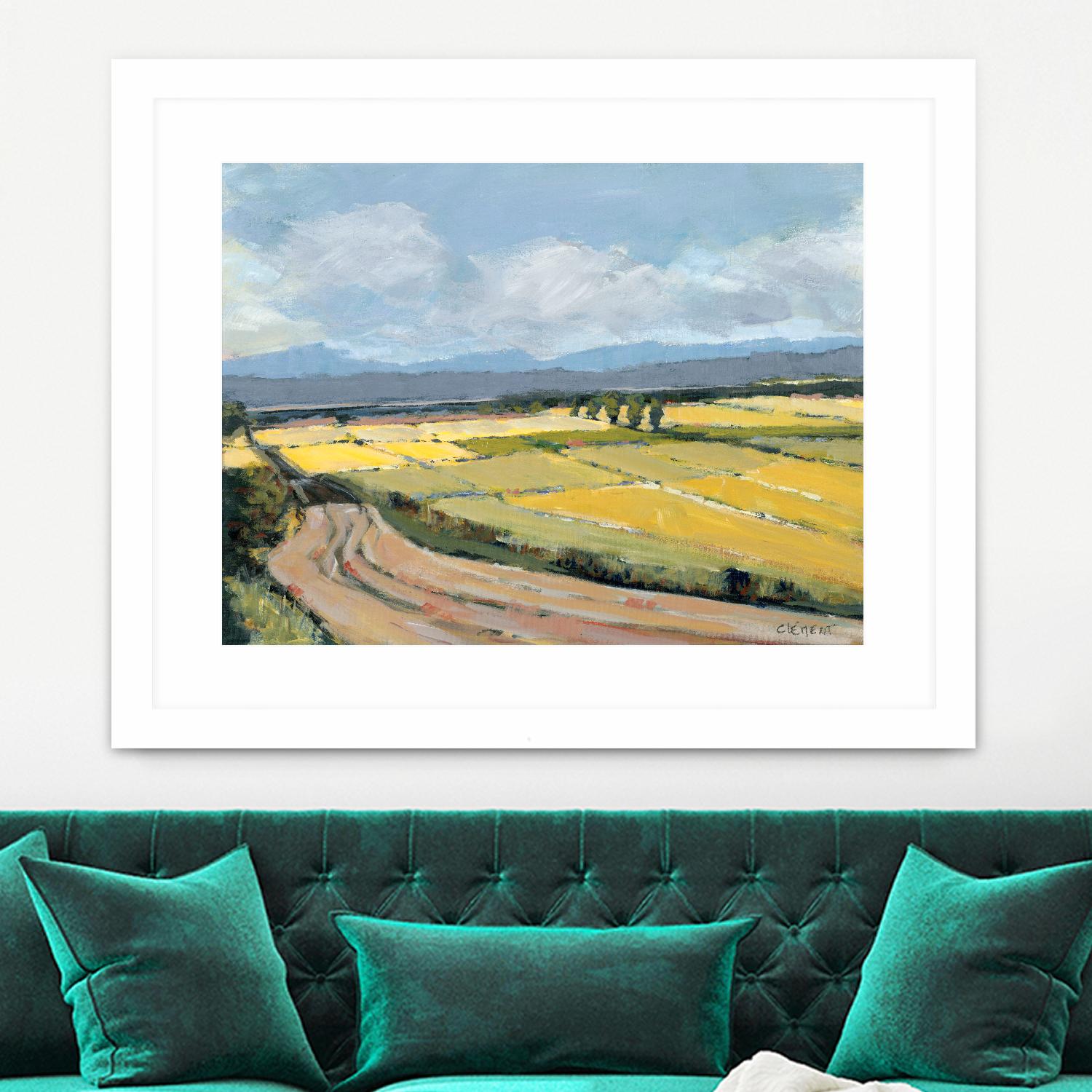 Summer Landscape by Jacques Clement on GIANT ART - pink landscape artistes du québec