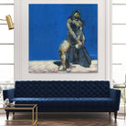 Dymas by Jacques Clement on GIANT ART - blue figurative corps nu