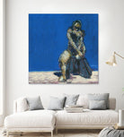 Dymas by Jacques Clement on GIANT ART - blue figurative corps nu