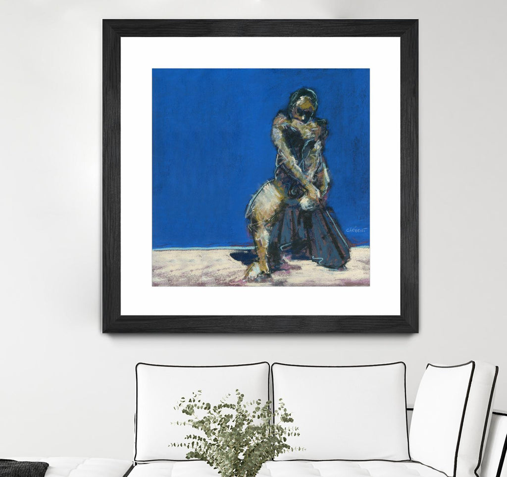 Dymas by Jacques Clement on GIANT ART - blue figurative corps nu