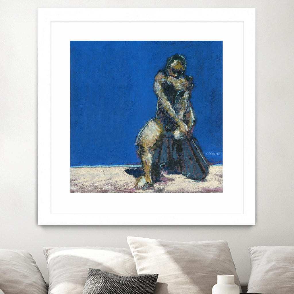 Dymas by Jacques Clement on GIANT ART - blue figurative corps nu