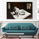 Telar by Jacques Clement on GIANT ART - burgundy figurative corps nu