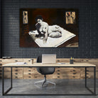 Telar by Jacques Clement on GIANT ART - burgundy figurative corps nu