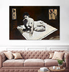 Telar by Jacques Clement on GIANT ART - burgundy figurative corps nu