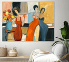 Three women by Julia Shaternik on GIANT ART - orange figurative canadien