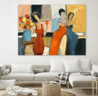 Three women by Julia Shaternik on GIANT ART - orange figurative canadien