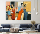 Three women by Julia Shaternik on GIANT ART - orange figurative canadien