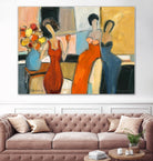 Three women by Julia Shaternik on GIANT ART - orange figurative canadien
