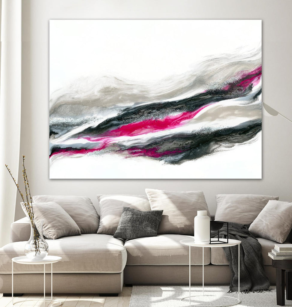 Frozen Ocean -2 by Alyson Mccrink on GIANT ART - pink abstract