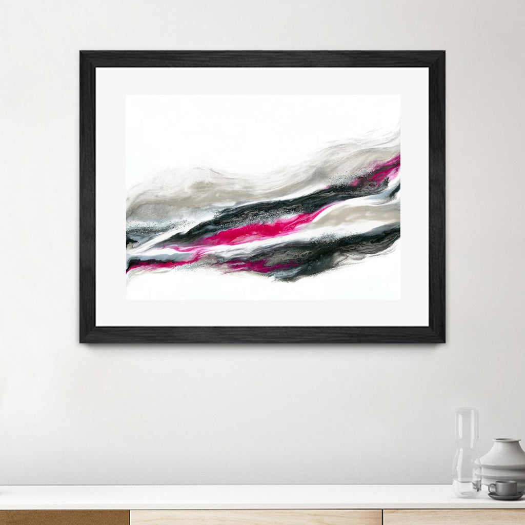 Océan gelé -2 par Alyson Mccrink sur GIANT ART - abstrait rose