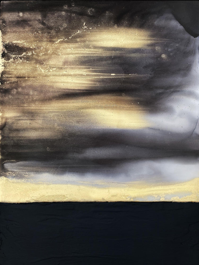 Golden Dawn -Purple by Alyson Mccrink on GIANT ART - beige abstract horizon