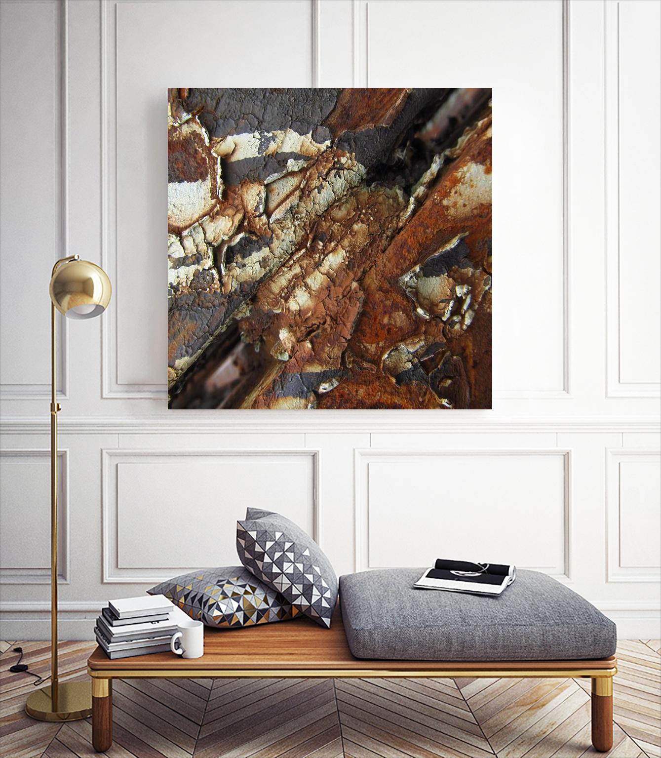 Rusty Panel Rouille I by Jean-François Dupuis on GIANT ART - orange abstract rust