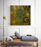 Rusty Panel Gold by Jean-François Dupuis on GIANT ART - beige typography artiste québécois