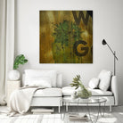 Rusty Panel Gold by Jean-François Dupuis on GIANT ART - beige typography artiste québécois