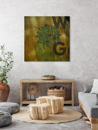 Rusty Panel Gold by Jean-François Dupuis on GIANT ART - beige typography artiste québécois