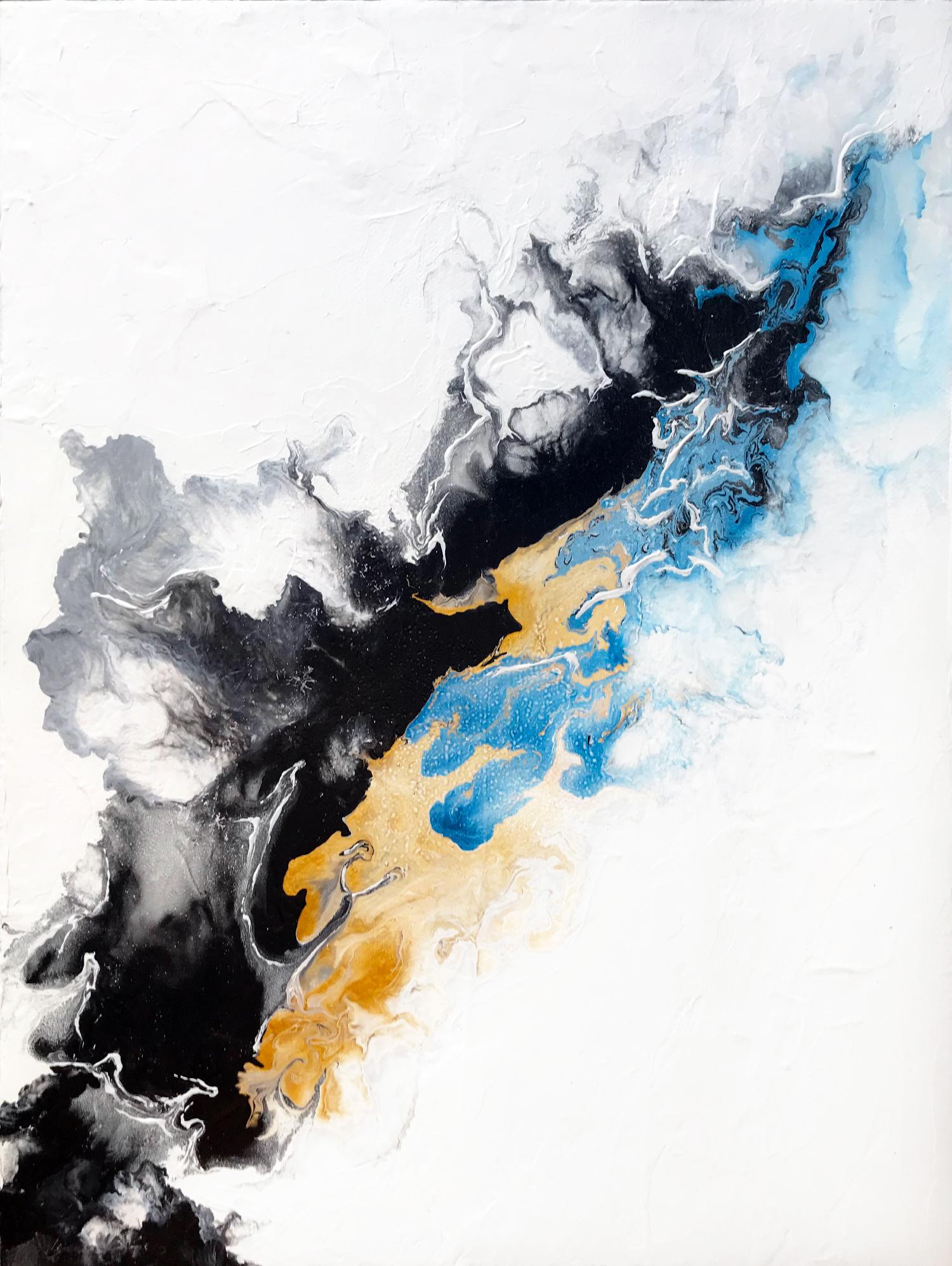 Wish Come True de Alyson Mccrink sur GIANT ART - bleu abstrait linéaire