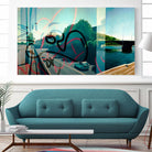 Hidden Pursuit by James Nye on GIANT ART - green street art superposition