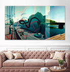 Hidden Pursuit by James Nye on GIANT ART - green street art superposition