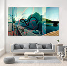 Hidden Pursuit by James Nye on GIANT ART - green street art superposition