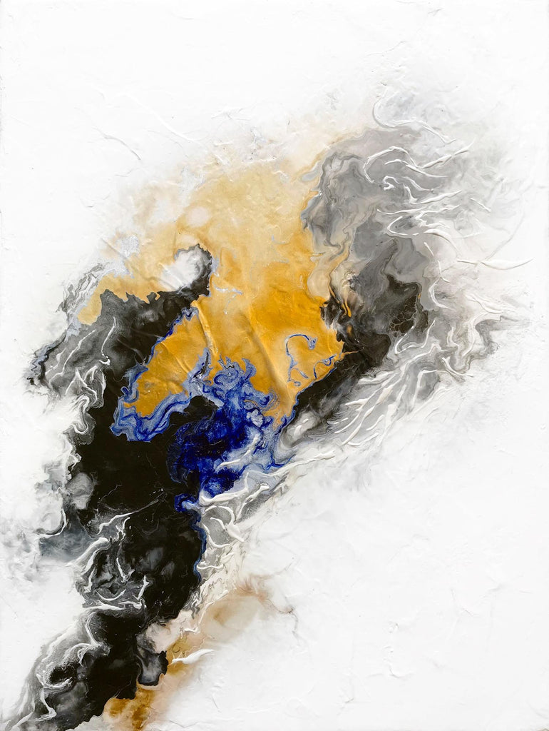 Riverbed par Alyson Mccrink sur GIANT ART - abstrait jaune