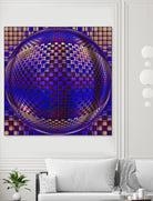Motown III by Jefd on GIANT ART - blue digital round