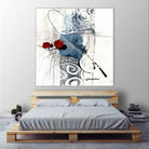 Zone Bleue by Sylvie Cloutier on GIANT ART - red abstract artistes du québec