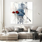 Zone Bleue by Sylvie Cloutier on GIANT ART - red abstract artistes du québec