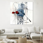 Zone Bleue by Sylvie Cloutier on GIANT ART - red abstract artistes du québec