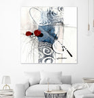 Zone Bleue by Sylvie Cloutier on GIANT ART - red abstract artistes du québec