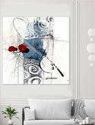 Zone Bleue by Sylvie Cloutier on GIANT ART - red abstract artistes du québec