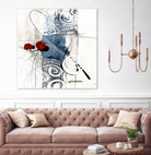 Zone Bleue by Sylvie Cloutier on GIANT ART - red abstract artistes du québec