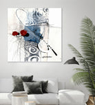 Zone Bleue by Sylvie Cloutier on GIANT ART - red abstract artistes du québec