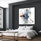 Zone Bleue by Sylvie Cloutier on GIANT ART - red abstract artistes du québec