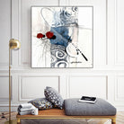 Zone Bleue by Sylvie Cloutier on GIANT ART - red abstract artistes du québec