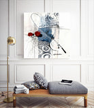 Zone Bleue by Sylvie Cloutier on GIANT ART - red abstract artistes du québec